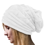 Ficha técnica e caractérísticas do produto Mulheres Inverno Quente Slouchy gorro de malha Crochet Ski Hat Oversized Cap Hat