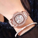 Ficha técnica e caractérísticas do produto FLY Mulheres Luxo Analog Watch impermeável com pulseira de aço inoxidável para Escritório ocasional