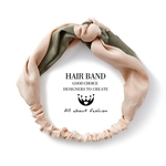 Ficha técnica e caractérísticas do produto Mulheres Moda Cor Duplo Matching cetim atado Hairband