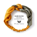 Ficha técnica e caractérísticas do produto Mulheres Moda Cor Duplo Matching cetim atado Hairband Acessórios para cabelo