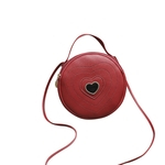 Ficha técnica e caractérísticas do produto Mulheres Moda elegante redonda cor sólida Shoulder Bag Crossbody Bag Redbey