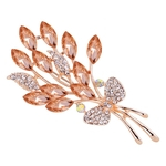 Ficha técnica e caractérísticas do produto Mulheres Moda flor Peacock delicado com diamantes Broches Cristal Pin Broche