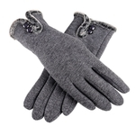 Ficha técnica e caractérísticas do produto Mulheres Moda Quente Inverno Luvas elegantes Plush Glove luvas do toque de tela Luvas Venda quente