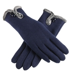 Ficha técnica e caractérísticas do produto Niceday Mulheres Moda Quente Inverno Luvas elegantes Plush Glove luvas do toque de tela Luvas