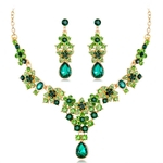 Ficha técnica e caractérísticas do produto Ladies jewelry Mulheres nupcial Multi-color Conjunto de jóias elegante moda diamante Alloy Colar + Brinco Set