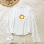 Ficha técnica e caractérísticas do produto Mulheres Outono Fina Seção soltas manga comprida Pullover T-Shirt