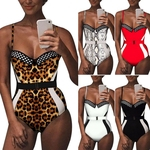 Ficha técnica e caractérísticas do produto Mulheres Sexy Push Up Com Cinto De Verão Praia Monokini Maiô Swimwear De Uma Peça