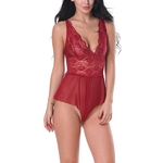 Ficha técnica e caractérísticas do produto Redbey Mulheres sexy See-Through lingerie de renda Crotchless Bustiers & Teddies Lingerie para senhoras