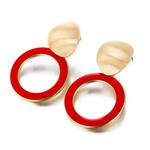 Ficha técnica e caractérísticas do produto Earrings Mulheres Stylish Matte brilhar Candy-colored brincos de argola