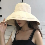 Ficha técnica e caractérísticas do produto Chapéu de Sol Mulheres Verão doce All-jogo Solid Color Outdoor Sun Proteção Hat respirável Cap Fisherman Casual