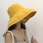 Ficha técnica e caractérísticas do produto Mulheres Verão doce All-jogo Solid Color Outdoor Sun Proteção Hat respirável Cap Fisherman Casual