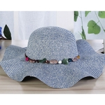 Ficha técnica e caractérísticas do produto Mulheres Verão elegante exterior Aba larga protetor solar chapéu de palha Gostar