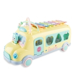 Ficha técnica e caractérísticas do produto FLY Multi-funcional Crianças Building Blocks Simulação Bus Toy Knocking Baby toys