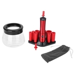 Ficha técnica e caractérísticas do produto Multifuncional automático Cleaner escova da composição Set secador de Cosmetic Brushes ferramenta de limpeza (vermelho)
