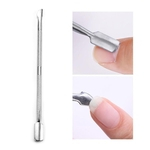 Ficha técnica e caractérísticas do produto NASCIDO BONITO Aço Inoxidável Pele Inoperante Cuticle Pusher Nail Scraper Manicure Tool