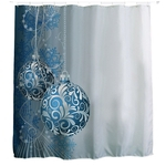 Ficha técnica e caractérísticas do produto Natal dos mi¨²dos de poli¨¦ster imperme¨¢vel Banho Shower Curtain Decor com ganchos G