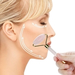 Ficha técnica e caractérísticas do produto Natural Jade Guasha Massagem Facial Jade rolo Rosto Corpo Massager ferramenta de beleza