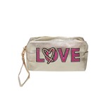 Necessaire Love - Ouro Light com Pink - Glamour Pink