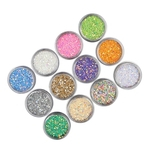 Ficha técnica e caractérísticas do produto New 12 Colors Glitter Round Shape Mixing Color Decoration DIY Nail Art Stickers Sequins Nail Art Design Decorations