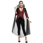 Ficha técnica e caractérísticas do produto Costume Desempenho Rainha do vampiro de Halloween Costume Diabo Monstro Cosplay Partido Fancy Dress Adult Vampire para o dia de Páscoa
