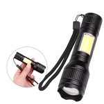 Ficha técnica e caractérísticas do produto New USB recarregável Destaque LED COB Lanterna + T6 Zoomable Focando Handheld flashlight