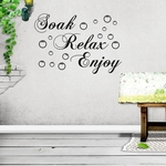 New Wall Sticker Banho Decal Mergulhe Relaxe Aproveite Quote Wall Art Removível Diy Beauty