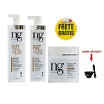 NG De France Fast Liss Kit shampoo+cond.1 Lt + Máscara 500gr
