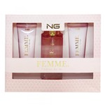 NG Parfum Lodeur Du Femme Kit - EDP + Loção Corporal + Gel de Banho - Ng Parfums