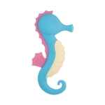 Ficha técnica e caractérísticas do produto Infantil do bebê bonito mar dos desenhos animados Forma Cavalo Silicone Teethers Toy produtos de bebê
