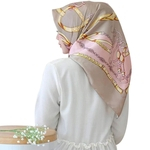 Ficha técnica e caractérísticas do produto Niceday Mulheres Padrão Moda Vivid Color Style muçulmana suave Simulation Silk Scarf