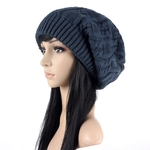 Ficha técnica e caractérísticas do produto Niceday Pilha mulheres da forma do inverno malha Cap Outdoor manter quente macio Casual Elegante Bonnet Knit Crochet Ski Hat - Várias cores para a escolha