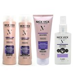 Ficha técnica e caractérísticas do produto NICK VICK Liso Extr Shampoo Cond Máscara e Fluido Acelerador - Nickvick