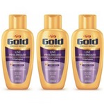 Ficha técnica e caractérísticas do produto Niely Gold Liso Prolongado Shampoo 300ml (Kit C/03)