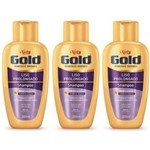 Ficha técnica e caractérísticas do produto Niely Gold Liso Prolongado Shampoo 300ml - Kit com 03
