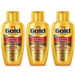 Ficha técnica e caractérísticas do produto Niely Gold Queratina Uso Diário Shampoo 300ml (Kit C/03)