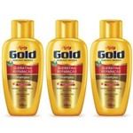 Ficha técnica e caractérísticas do produto Niely Gold Queratina Uso Diário Shampoo 300ml - Kit com 03