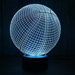 Ficha técnica e caractérísticas do produto Night 3D colorido Luz Basketball Night Light Eye Care LED luz de cabeceira Lamp Noite