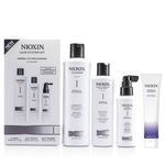 Ficha técnica e caractérísticas do produto Nioxin Hair System 1 - Kit Shampoo 300ml + Condicionador 300ml + Tratamento 100ml + Tratamento Intensivo NIOXIN Deep Rep
