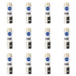 Ficha técnica e caractérísticas do produto Nivea Black & White Desodorante Aerosol Toque de Seda Feminino 150ml (kit C/12)