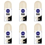 Nivea Black & White Desodorante Rollon Toque de Seda Feminino 50ml (kit C/06)