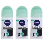 Nivea Black & White Fresh Desodorante Rollon Feminino 50ml (kit C/03)