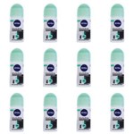 Ficha técnica e caractérísticas do produto Nivea Black & White Fresh Desodorante Rollon Feminino 50ml (kit C/12)