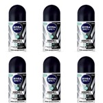 Nivea Black & White Fresh Desodorante Rollon Masculino 50ml (kit C/06)