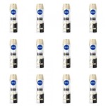 Ficha técnica e caractérísticas do produto Nivea Black White Desodorante Aerosol Toque de Seda Feminino 150ml (Kit C/12)