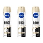 Ficha técnica e caractérísticas do produto Nivea Black & White Desodorante Aerosol Toque de Seda Feminino 150ml - Kit com 03