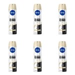 Ficha técnica e caractérísticas do produto Nivea Black & White Desodorante Aerosol Toque de Seda Feminino 150ml - Kit com 06