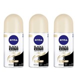 Ficha técnica e caractérísticas do produto Nivea Black White Desodorante Rollon Toque de Seda Feminino 50ml (Kit C/03)
