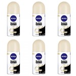 Ficha técnica e caractérísticas do produto Nivea Black White Desodorante Rollon Toque de Seda Feminino 50ml (Kit C/06)
