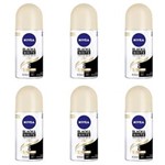 Ficha técnica e caractérísticas do produto Nivea Black & White Desodorante Rollon Toque de Seda Feminino 50ml - Kit com 06