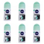 Ficha técnica e caractérísticas do produto Nivea Black White Fresh Desodorante Rollon Feminino 50ml (Kit C/06)